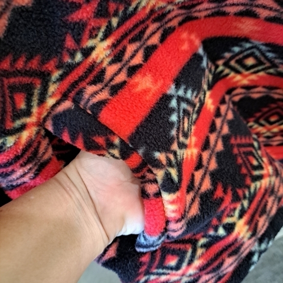 Massive Outdoor Fleece Hooded Sweatshirt Men's Size Large Aztec Southwestern - Picture 6 of 11
